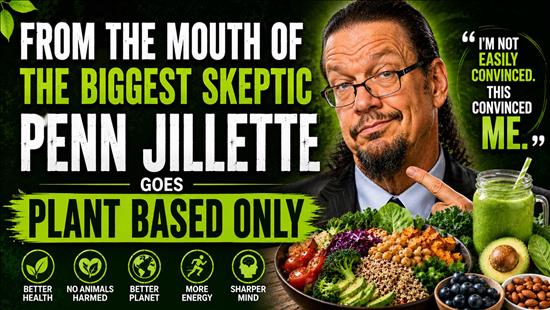 From the Mouth of the Biggest Skeptic - Penn Jillette goes Plant Based Only