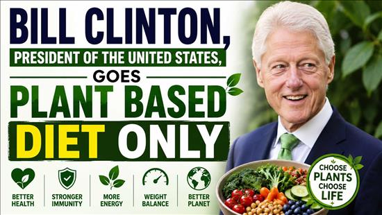 Bill Clinton - President of the United States goes Plant Based Diet Only